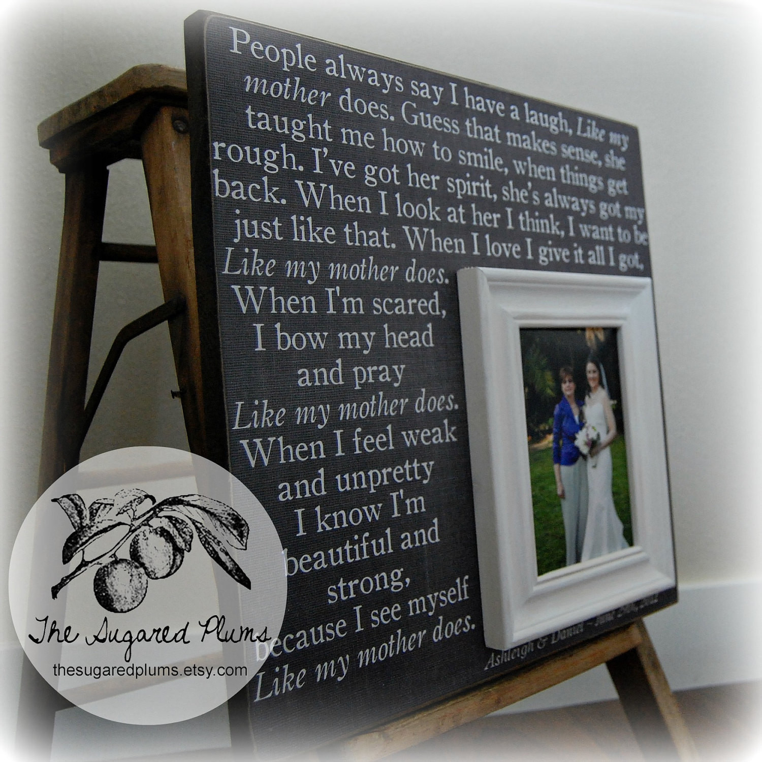 Gift Ideas For Mother Of The Bride
 Mother The Bride Gift Personalized Picture by
