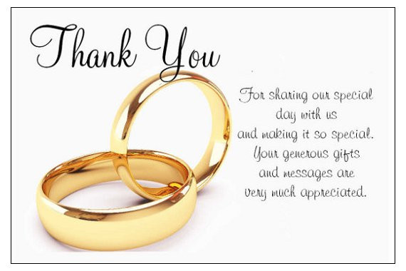 Gift Message For Wedding
 Show Gratitude to your loved ones with Thank You Cards