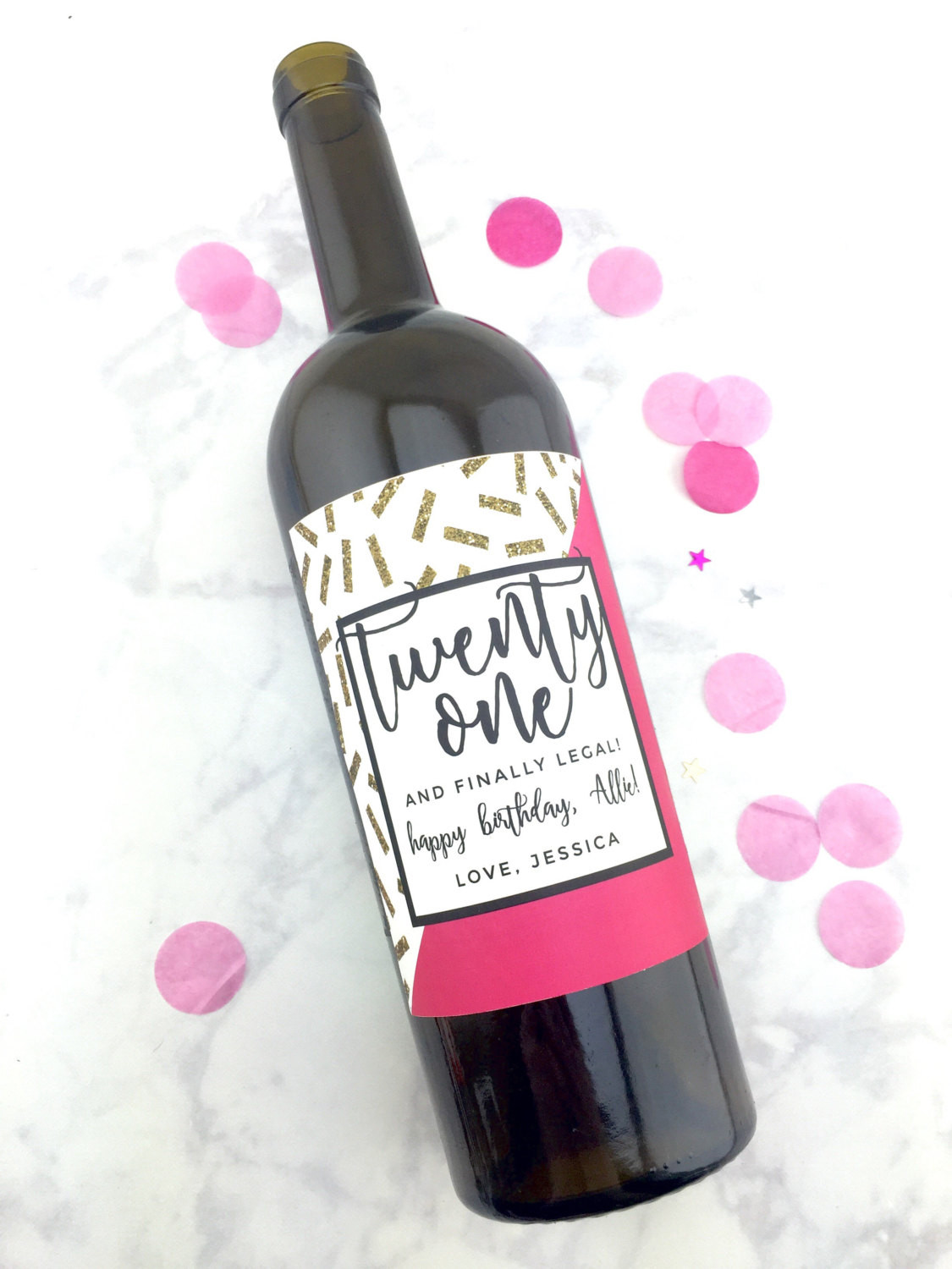 Gifts For 21st Birthday For Her
 21st Birthday Gift Wine Labels 21 Birthday Gift for Her