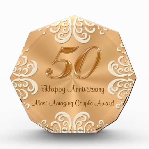 Golden Anniversary Gift Ideas
 Customizable 50th Golden Wedding Anniversary Gifts Acrylic