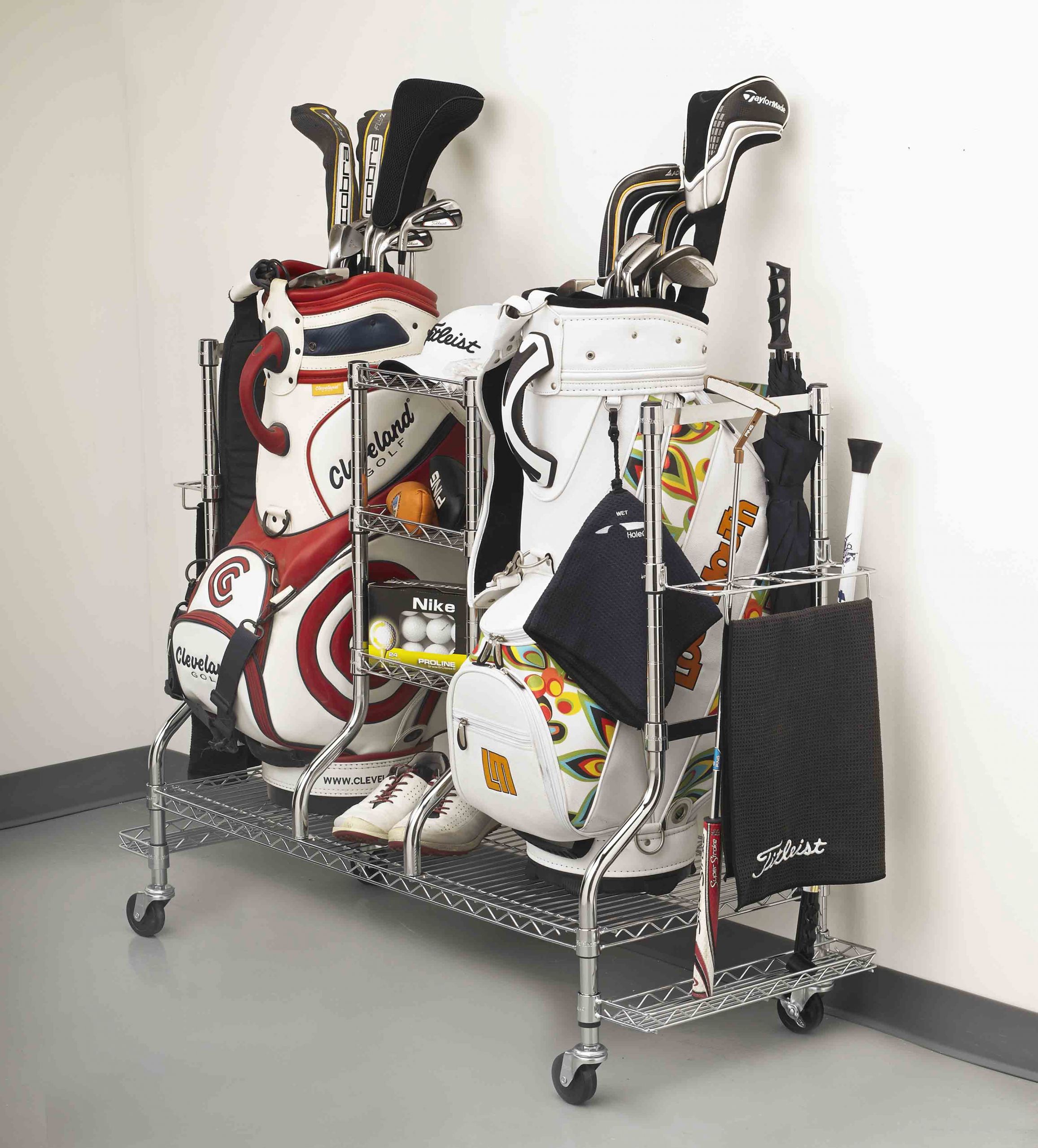 Golf Organizer For Garage
 Deluxe Golf Equipment Organizer