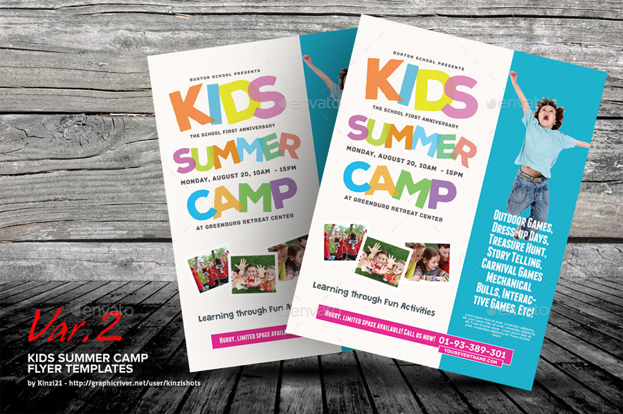 Graphic Design Summer Programs
 Kids Summer Camp Flyer Templates by kinzishots