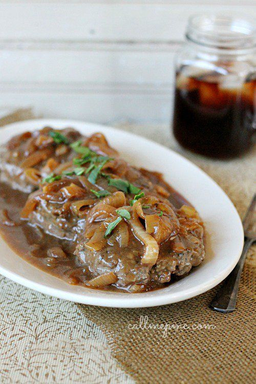 Ground Beef Turns Brown In Freezer
 Old Fashioned Hamburger Steaks with Mushroom ion Gravy