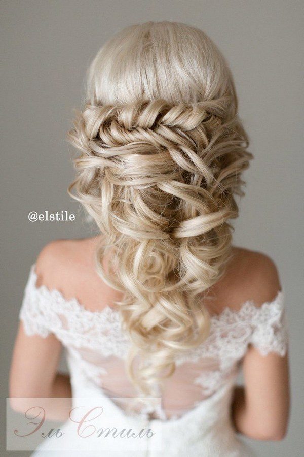 Half Up Half Down Wedding Hairstyles With Braids
 40 Stunning Half Up Half Down Wedding Hairstyles with