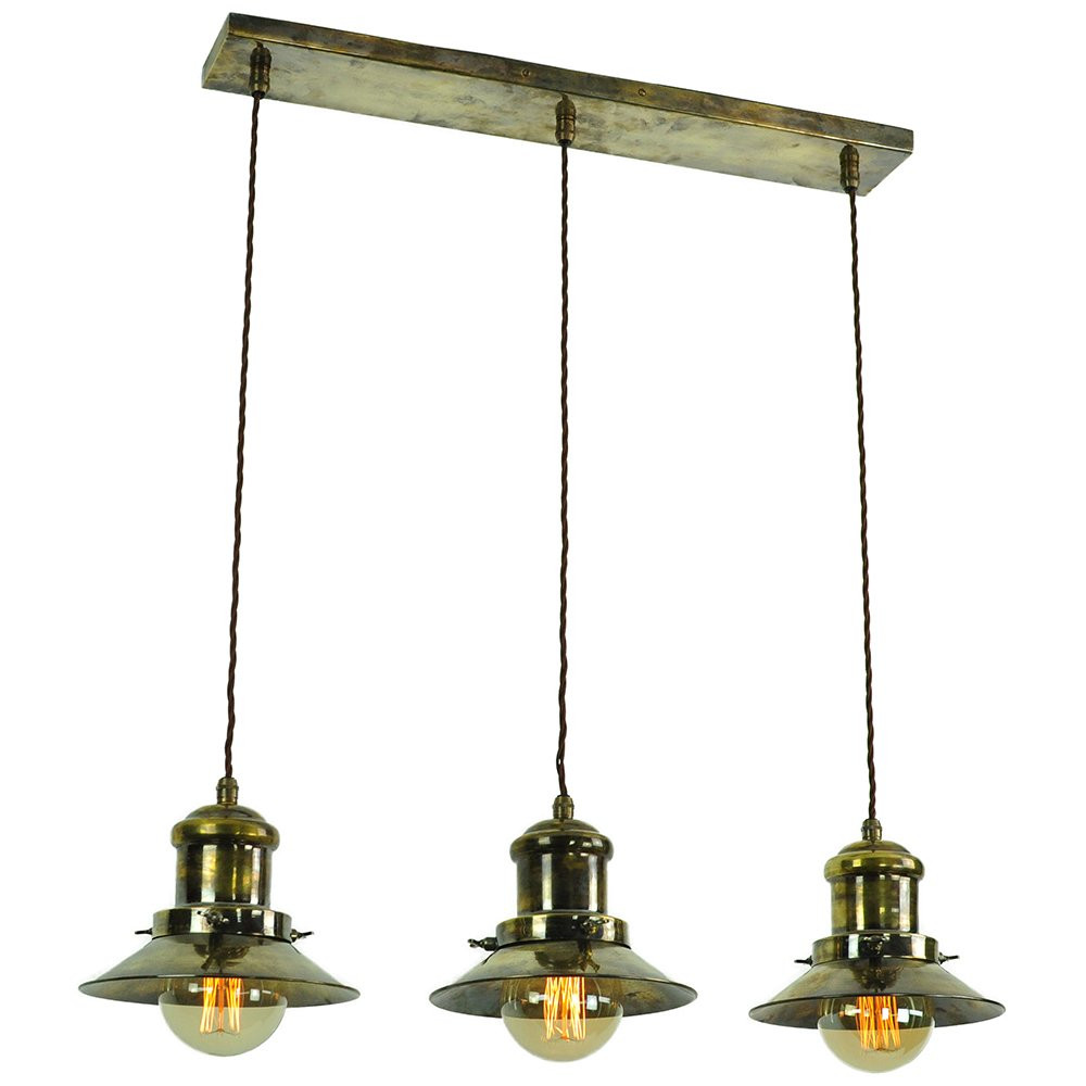 Hanging Light For Kitchen Islands
 Hanging Kitchen Island Light with 3 Nautical Style Antique