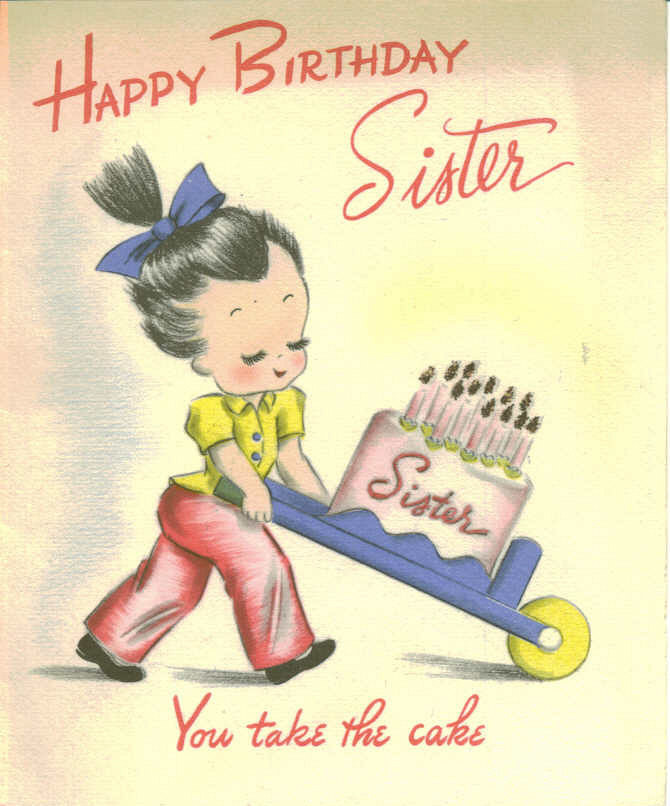 Happy Birthday Cards For Sister
 Happy Birthday sister Two Pretzels