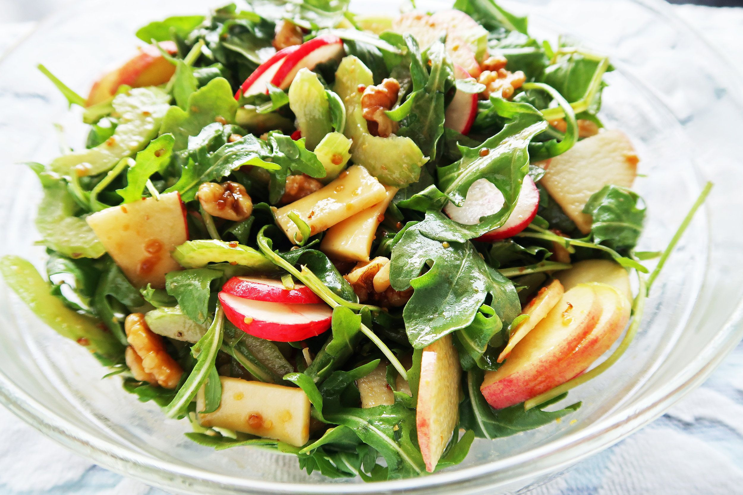 Heart Healthy Winter Recipes
 Crunchy Winter Salad with Balsamic Honey Mustard Dressing