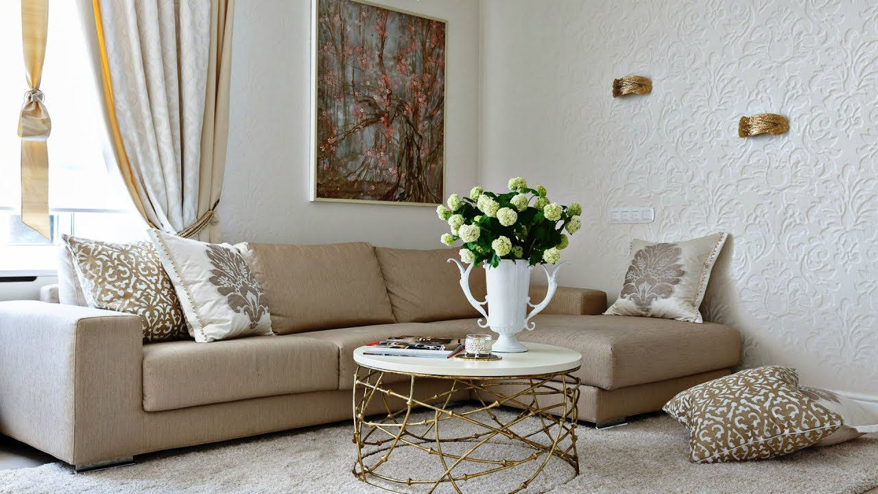 Home Decorations For Living Room
 INTERIOR DESIGN Beige and White Living Room Living
