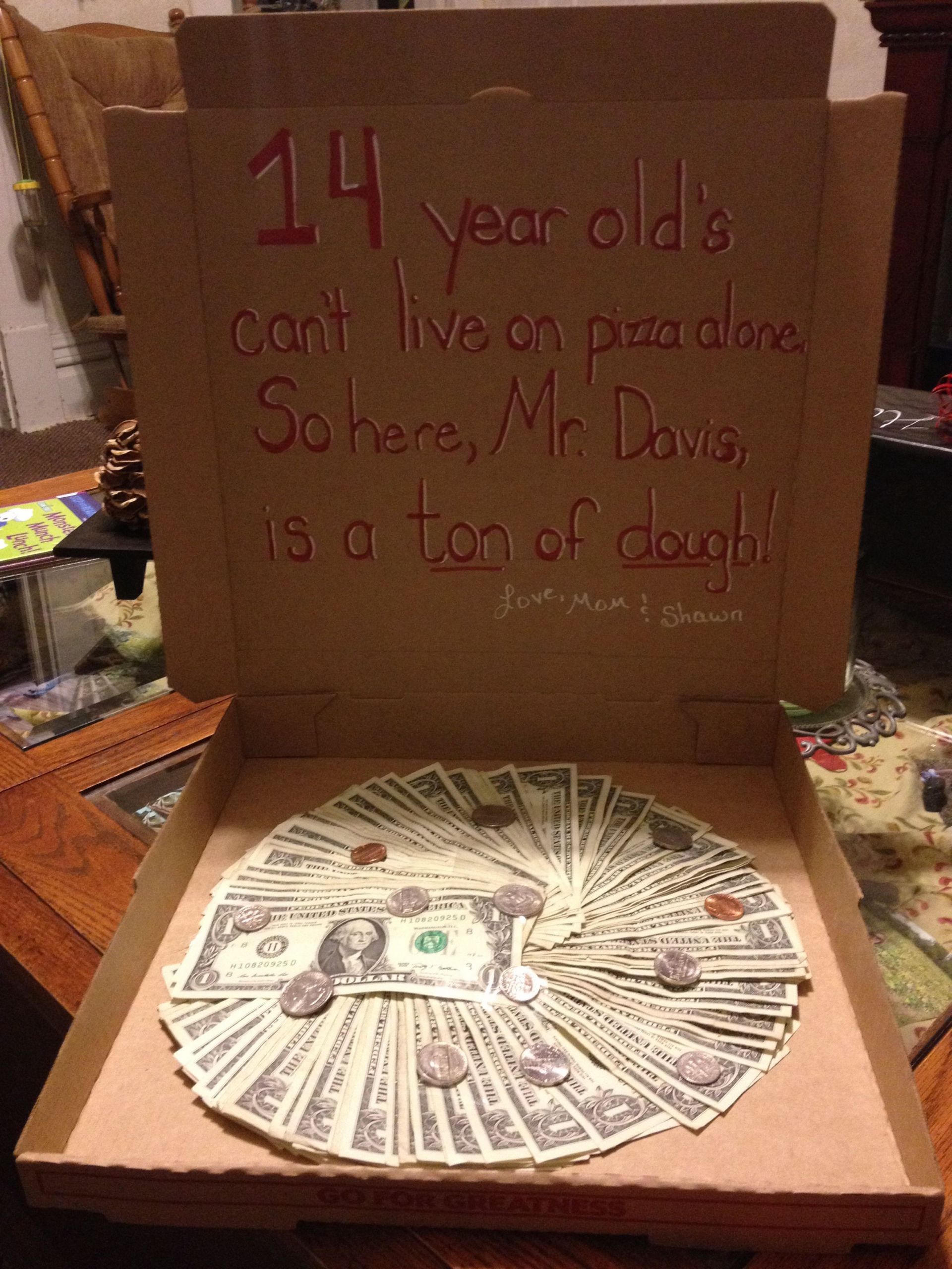 Ideas For 14 Year Old Boy Birthday Party
 Zack s 14th Birthday "Pizza" Present
