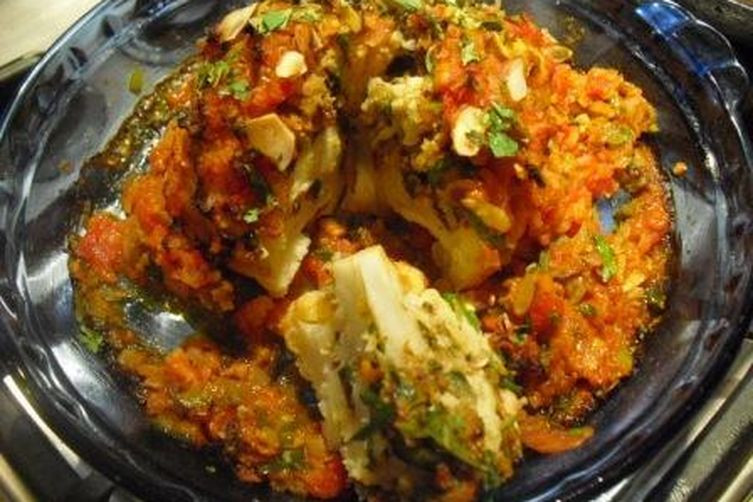 Indian Roasted Cauliflower Recipes
 Indian Spiced Roasted Whole Cauliflower with Tomato