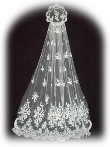 Jackie Kennedy Wedding Veil
 Couture Tiara and Wedding Veil Reproductions