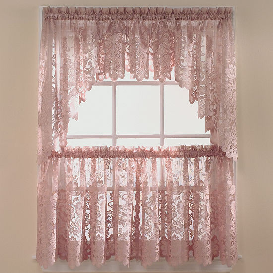 Jcpenney Curtains Kitchen
 JCPenney Home™ Shari Lace Rod Pocket Shaped Valance JCPenney