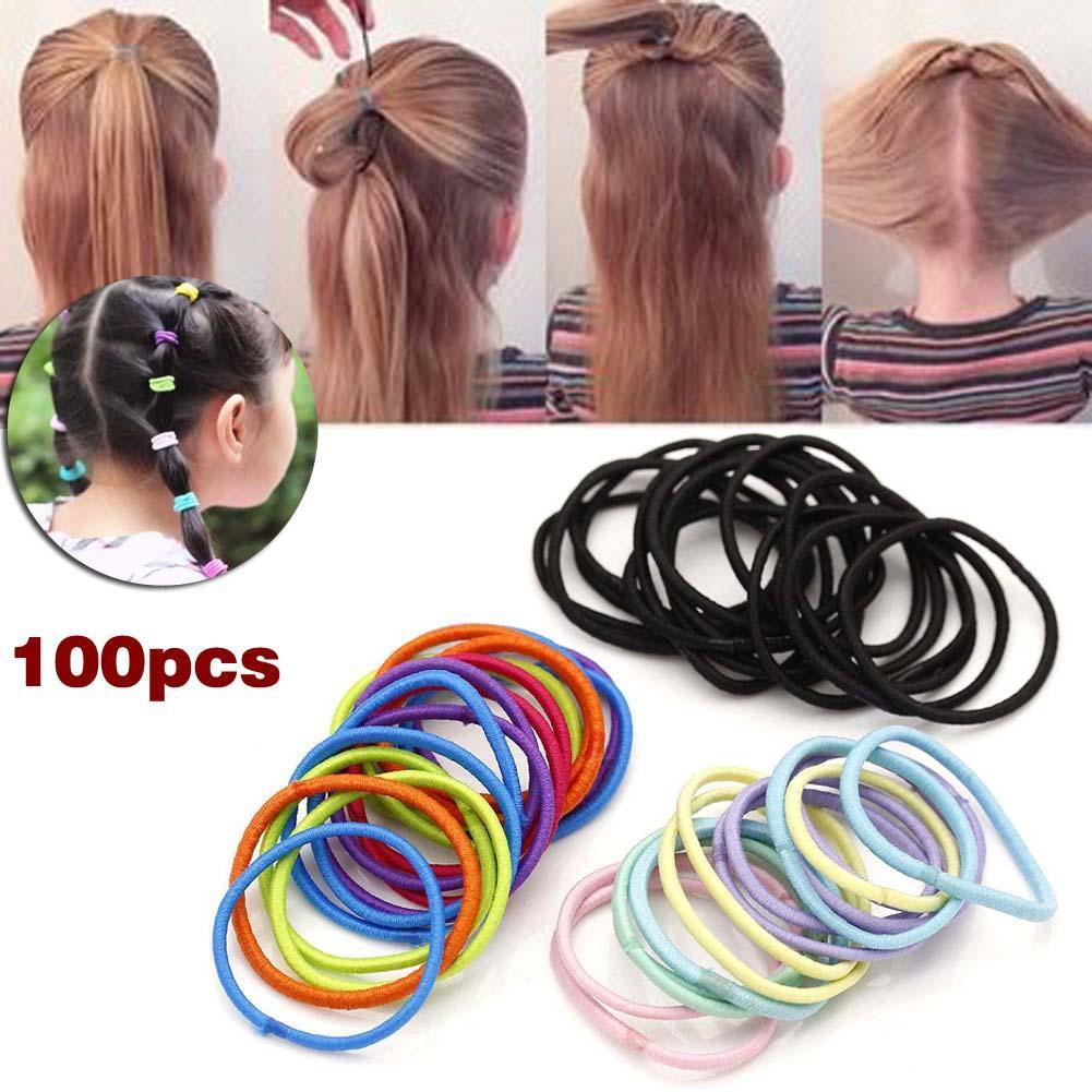 Kids Hair Ties
 Colorful 100 Pcs hair ties For Kid Girls Hair Bands