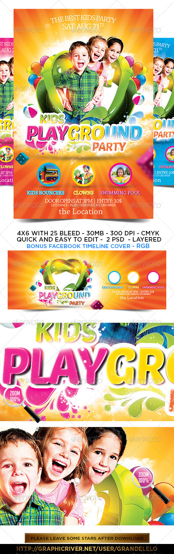 Kids Party Flyer
 Kids Party Flyer Template 2 0 by grandelelo