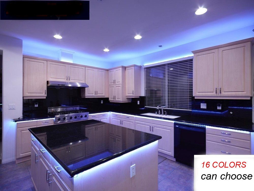 Kitchen Led Lights
 Kitchen GlowUnder Cabinet RGB LED Light Strip 16ft SMD