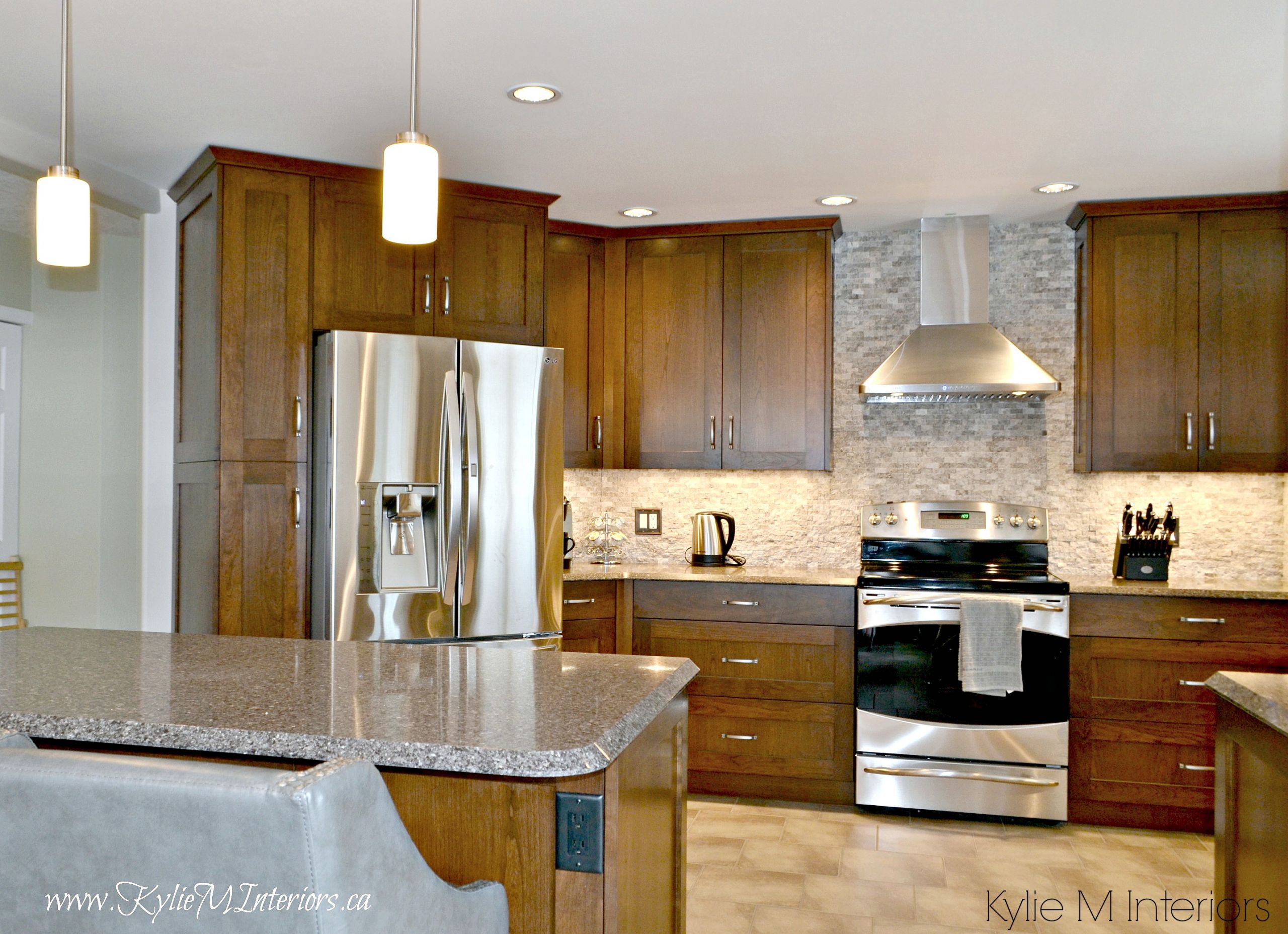 Kitchen Remodels With Oak Cabinets
 Oak kitchen remodel Wood cabinets quartz countertops and