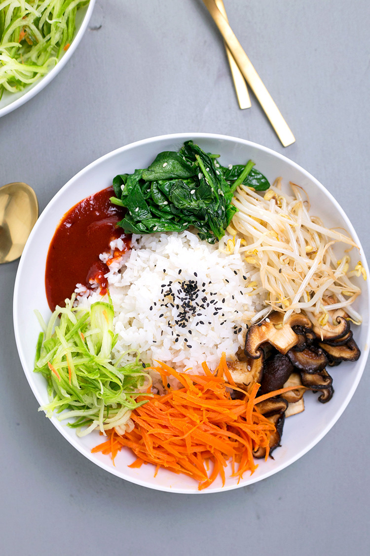 Korean Vegetables Recipes
 Vegan Korean Bibimbap
