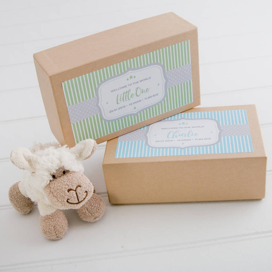 Lamb Baby Gifts
 Personalised New Baby Lamb Gift Box By Milly Bee