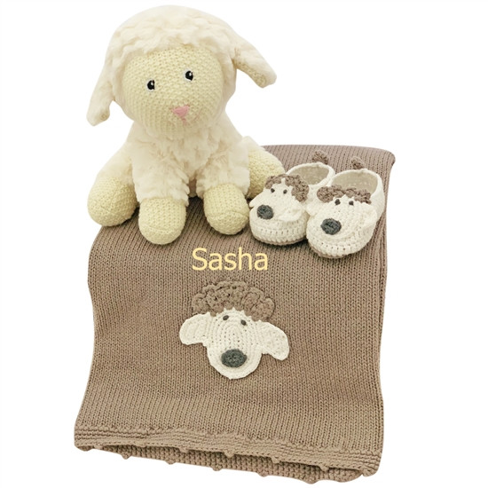 Lamb Baby Gifts
 Crochet Baby Lamb Gift Set Baby Gifts N Treasures LLC
