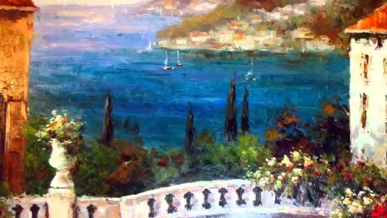 Landscape Paintings For Sale
 Original art Mediterranean landscape art for sale Vibrant