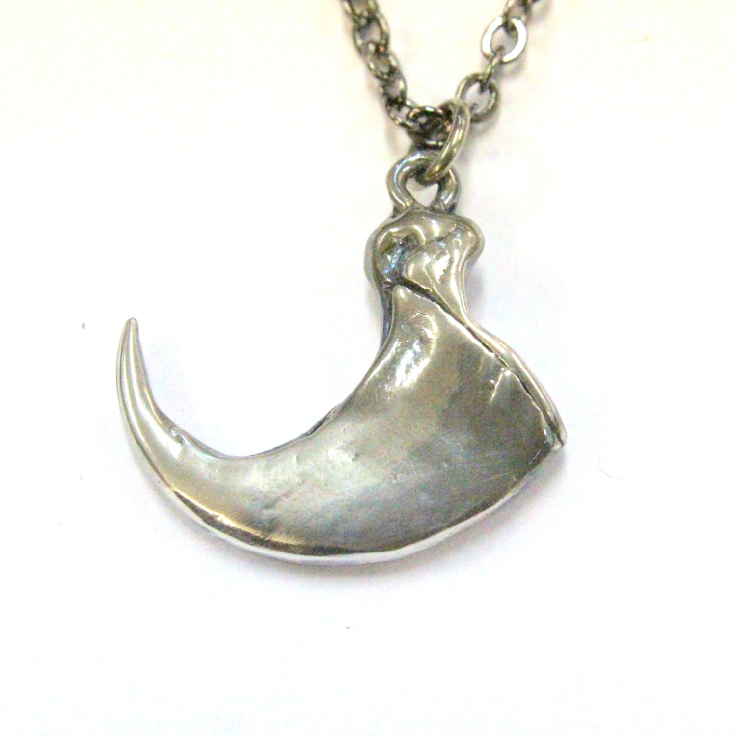 Lion Claw Necklace
 Silver Mountain Lion Claw Necklace 3D Cougar Claw Pendant