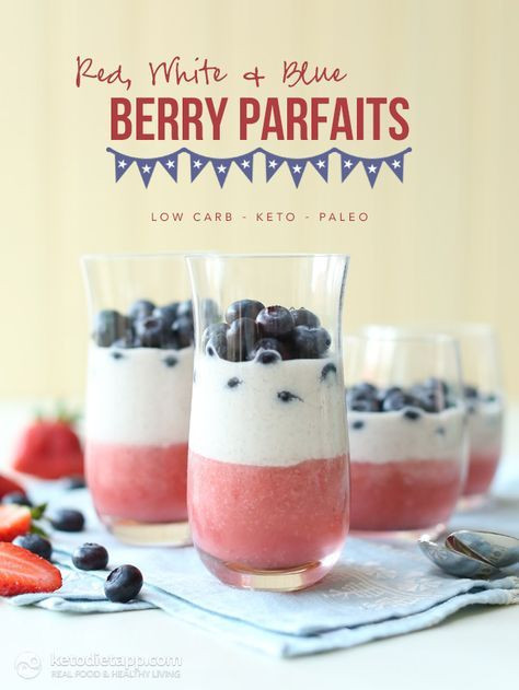 Low Carb 4Th Of July Recipes
 Low Carb Red White & Blue Berry Parfaits Recipe