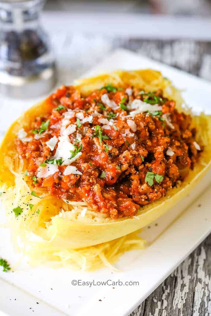 Low Carb Spaghetti Recipe
 Low Carb Spaghetti Squash with Meat Sauce Easy Low Carb
