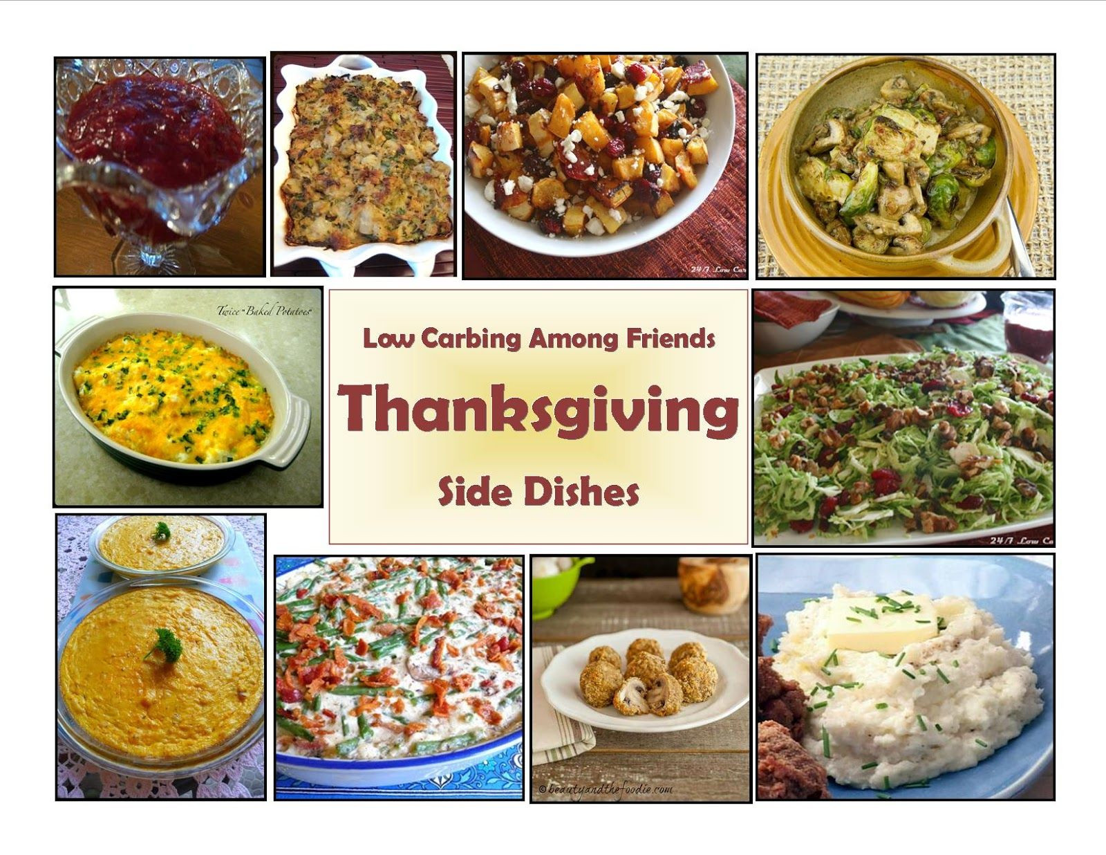 Low Carb Thanksgiving Side Dishes
 Thanksgiving Sides Round Up
