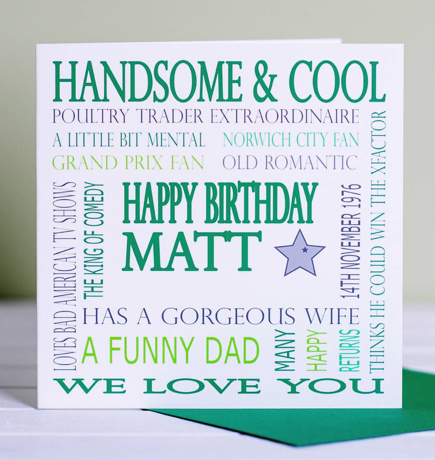 Male Birthday Cards
 personalised male birthday card by lisa marie designs