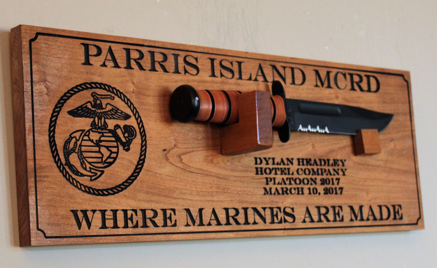 Marine Graduation Gift Ideas
 USMC bootcamp graduation t Personalized Ka bar Marine