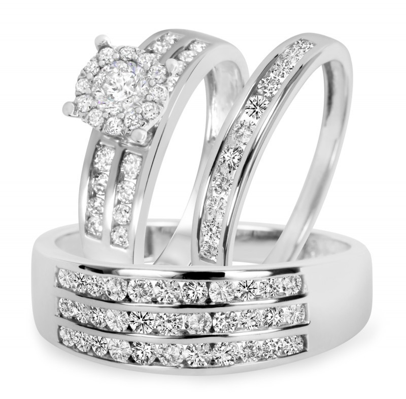 Matching Wedding Band Sets
 1 5 8 CT T W Diamond La s Engagement Ring Wedding
