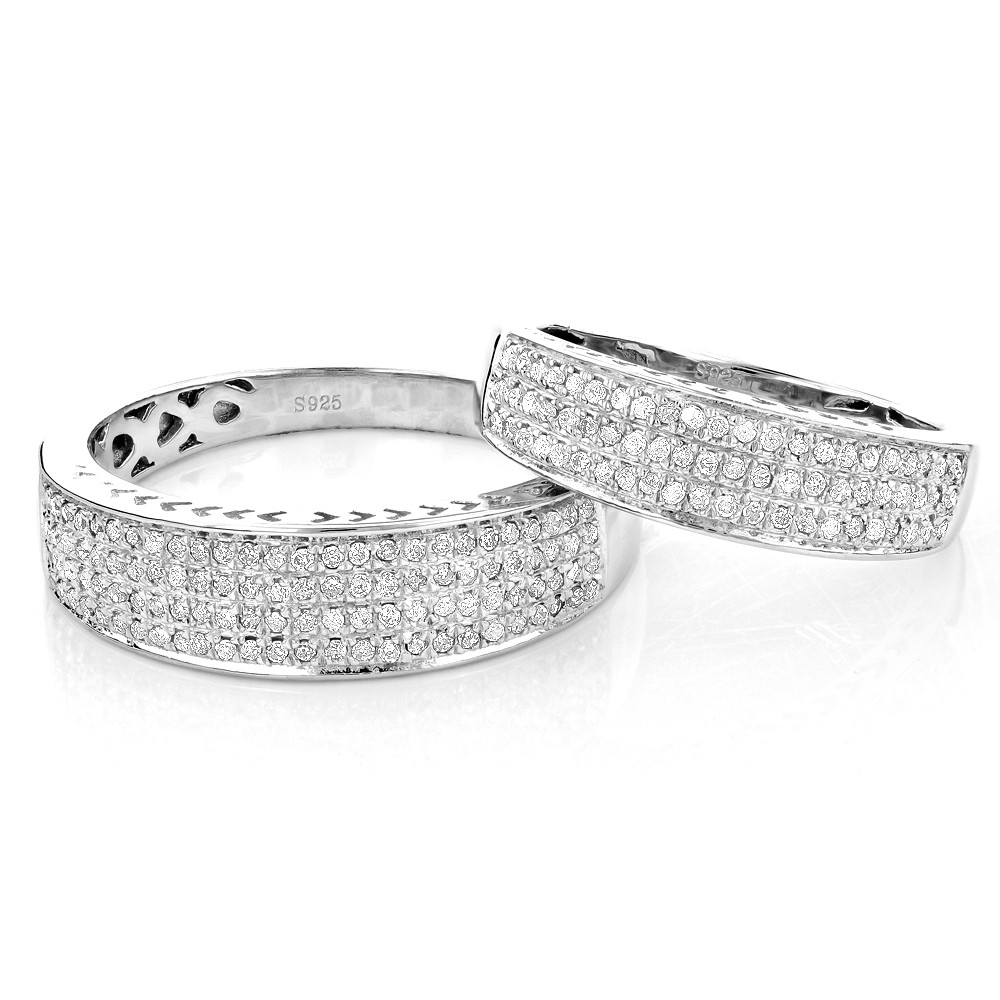 Matching Wedding Band Sets
 Matching His and Hers Wedding Band Set in Sterling Silver
