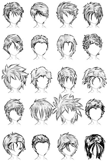 Mens Anime Hairstyles
 20 Male Hairstyles by LazyCatSleepsDaily on DeviantArt
