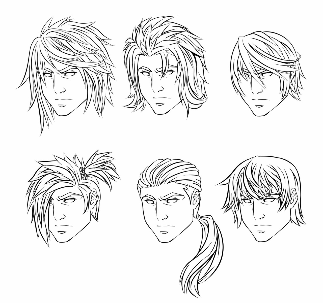 Mens Anime Hairstyles
 Anime Male Hairstyles by CrimsonCypher on DeviantArt