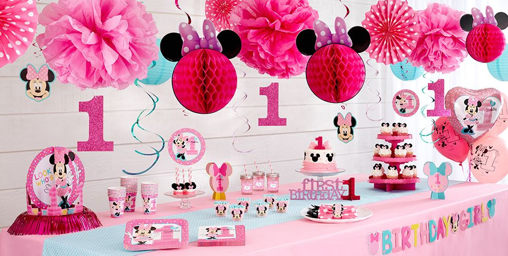 Minnie Mouse 1st Birthday Decorations
 Minnie Mouse 1st Birthday Party Supplies