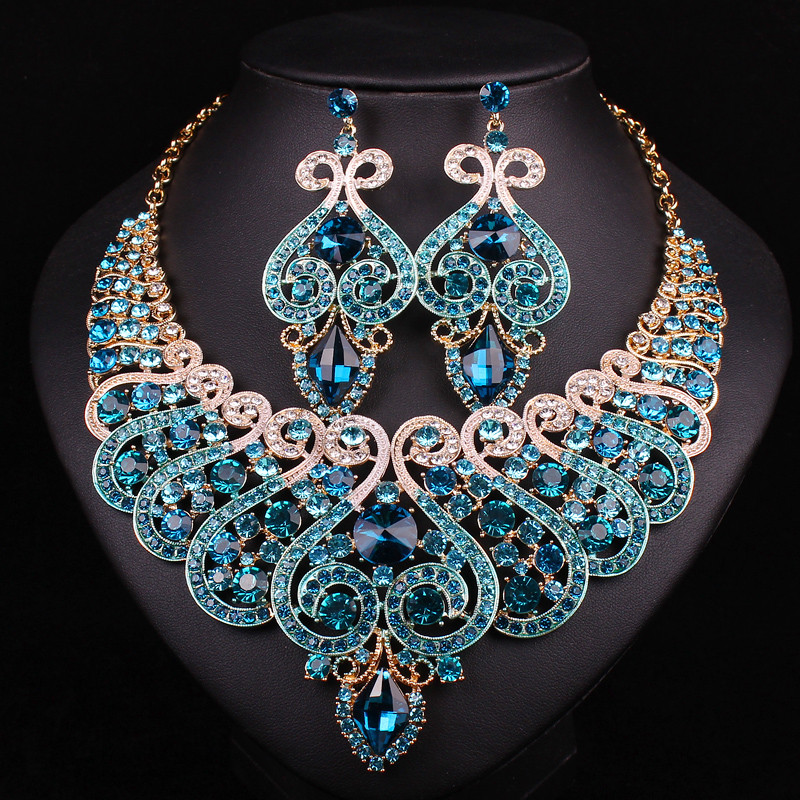 Necklace And Earring Sets
 Aliexpress Buy White Gold Plated Bridal Jewelry Sets