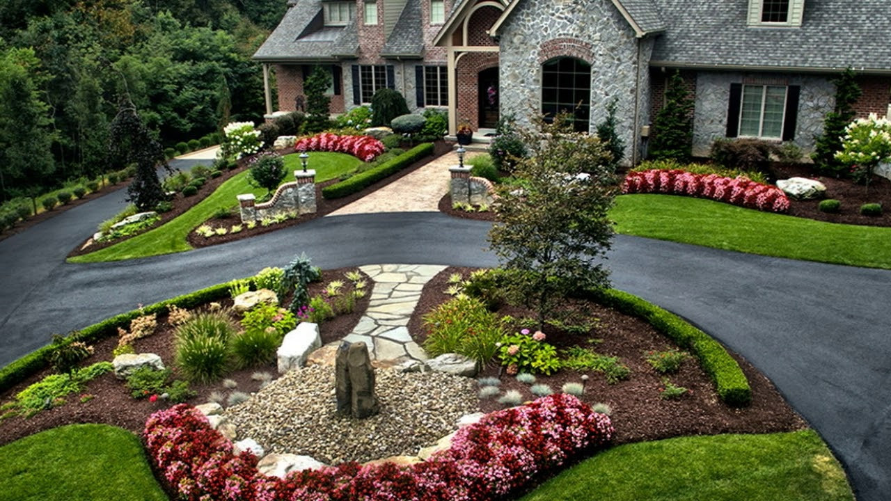 Outdoor Landscape Layout
 Best 50 Garden Design Driveway Garden Desain Ideas