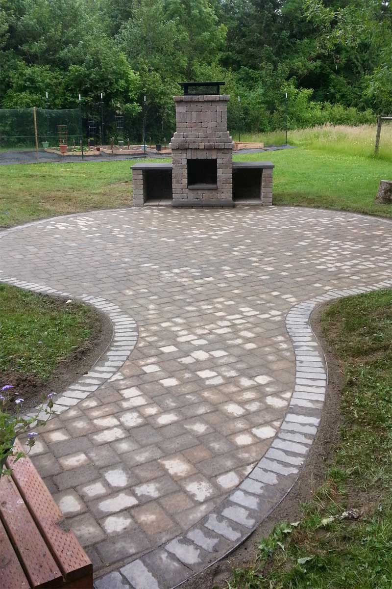 Outdoor Landscape Pavers
 Chehalis Outdoor Fire Pit Matching Paver Patio AJB
