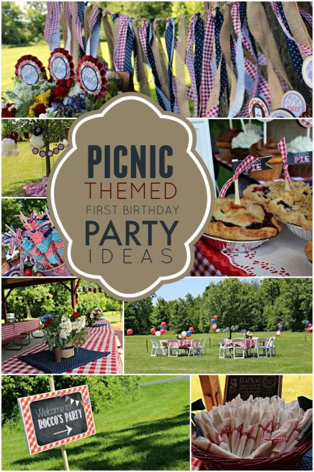 Picnic Birthday Party Ideas
 A Picnic Themed 1st Birthday Party