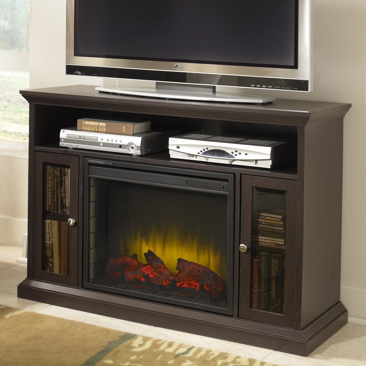 Pleasant Hearth Electric Fireplace
 Pleasant Hearth Riley Media Cabinet Electric Fireplace