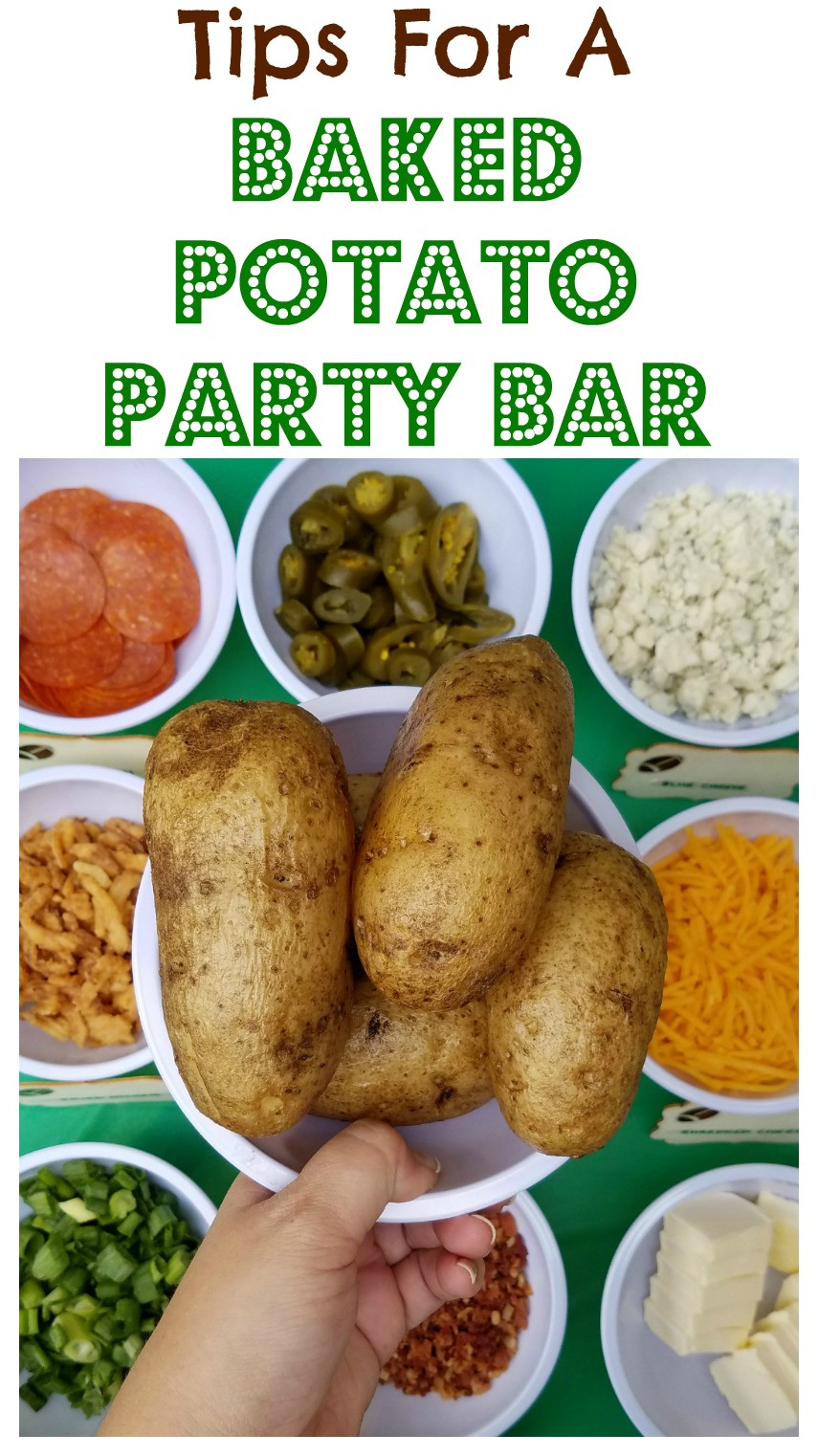 Potato Bar Toppings
 Football Party With A Baked Potato Bar Making Time for Mommy
