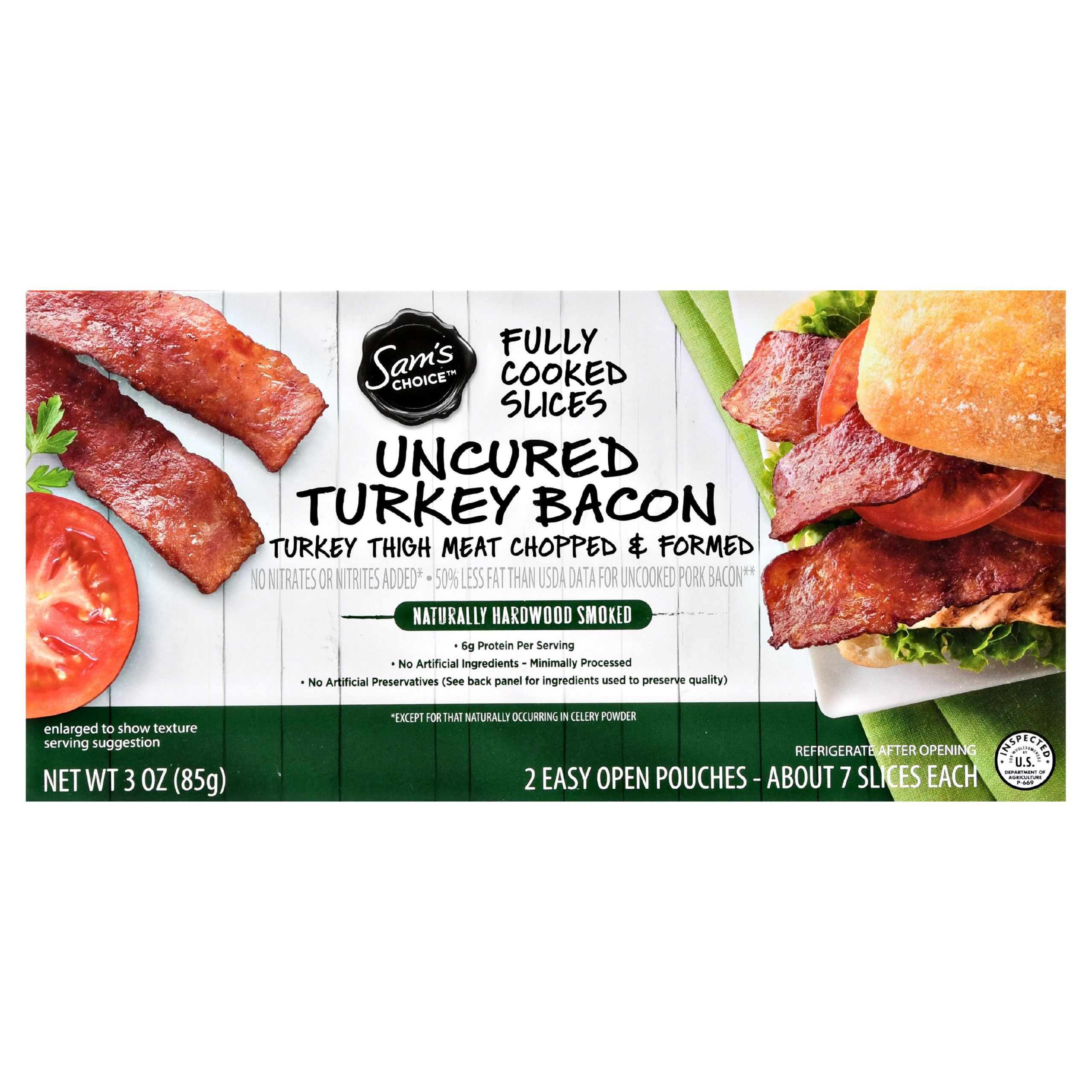 Pre Cooked Thanksgiving Dinner Walmart 2020
 Sam s Choice Fully Cooked Uncured Turkey Bacon 3 Oz