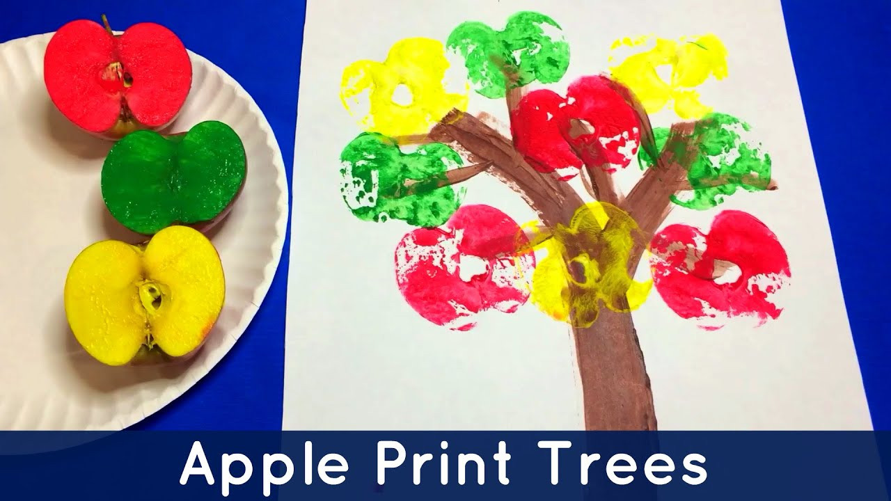 Preschool Art Project Ideas
 Apple Print Trees Preschool and Kindergarten Art Project