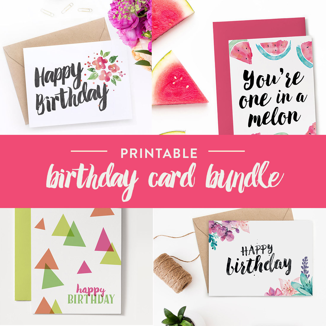 Print Birthday Cards
 Printable Birthday Cards – Bundle