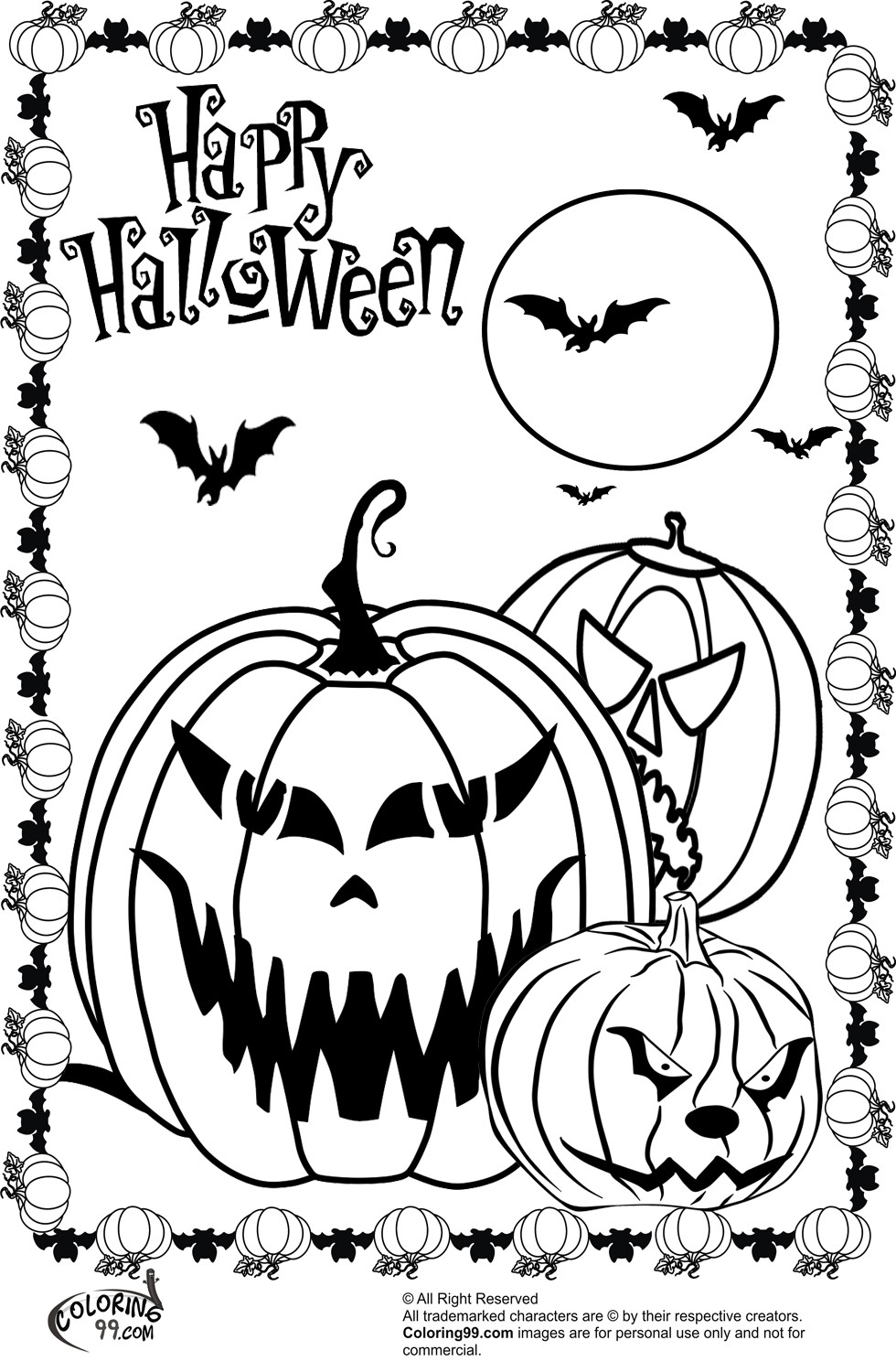Printable Halloween Coloring Pages
 October 2013