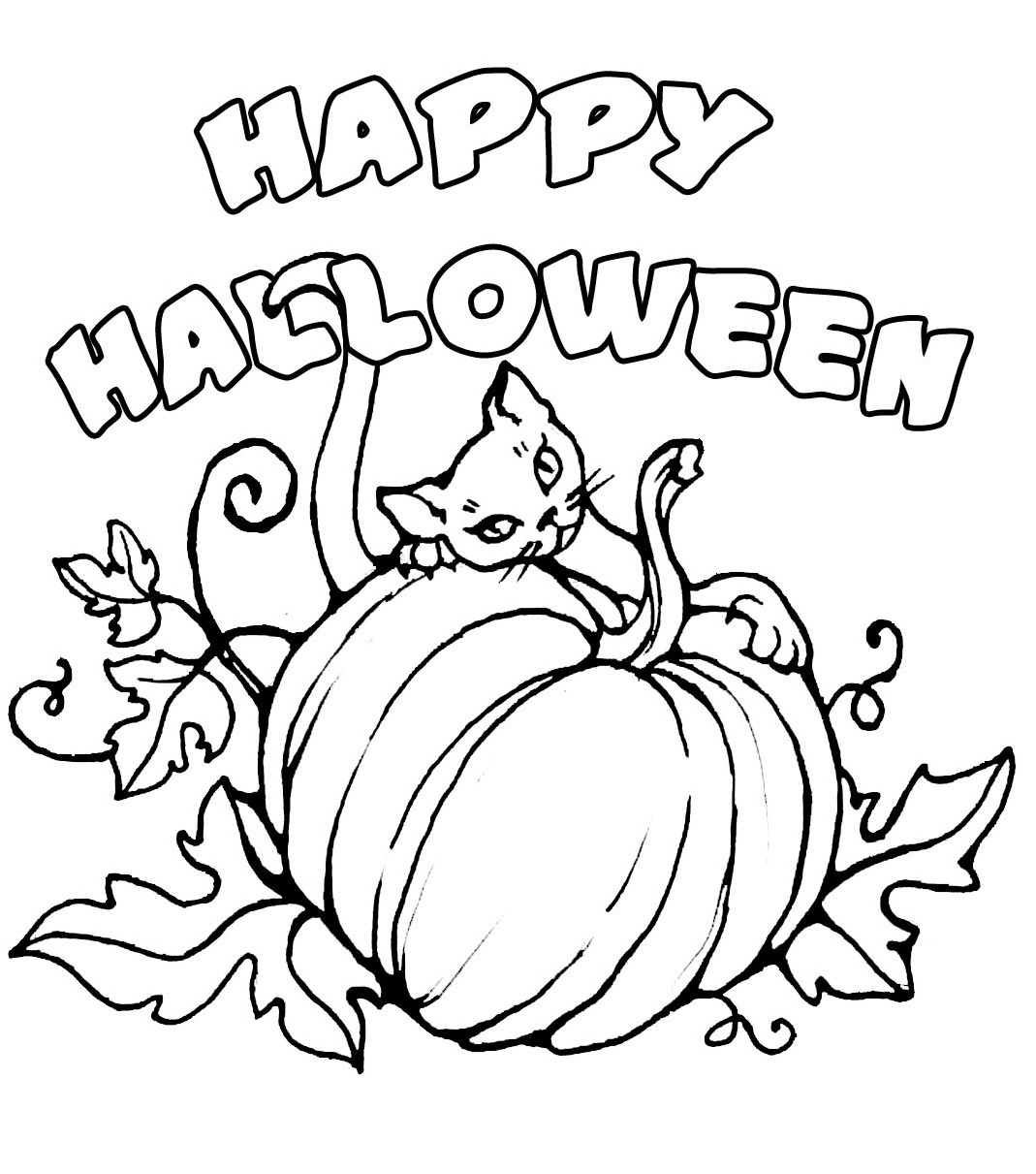 Printable Halloween Coloring Pages
 Printable Happy Halloween 2019 coloring pages for Kids