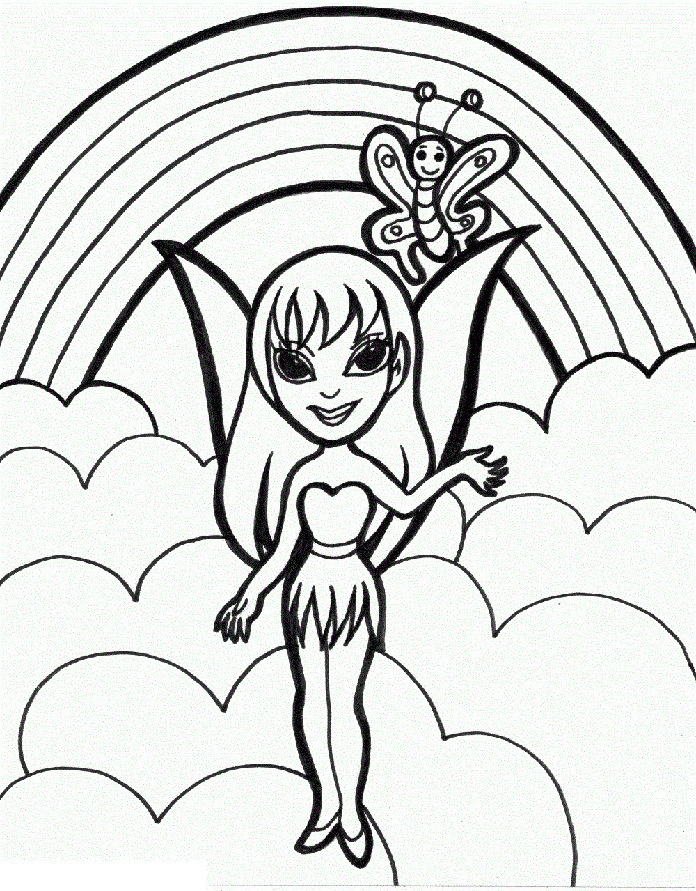 Rainbow Coloring Pages Free Printable
 Free Printable Rainbow Coloring Pages For Kids