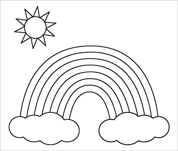 Rainbow Coloring Pages Free Printable
 8 Rainbow Templates – Free PDF Documents Download