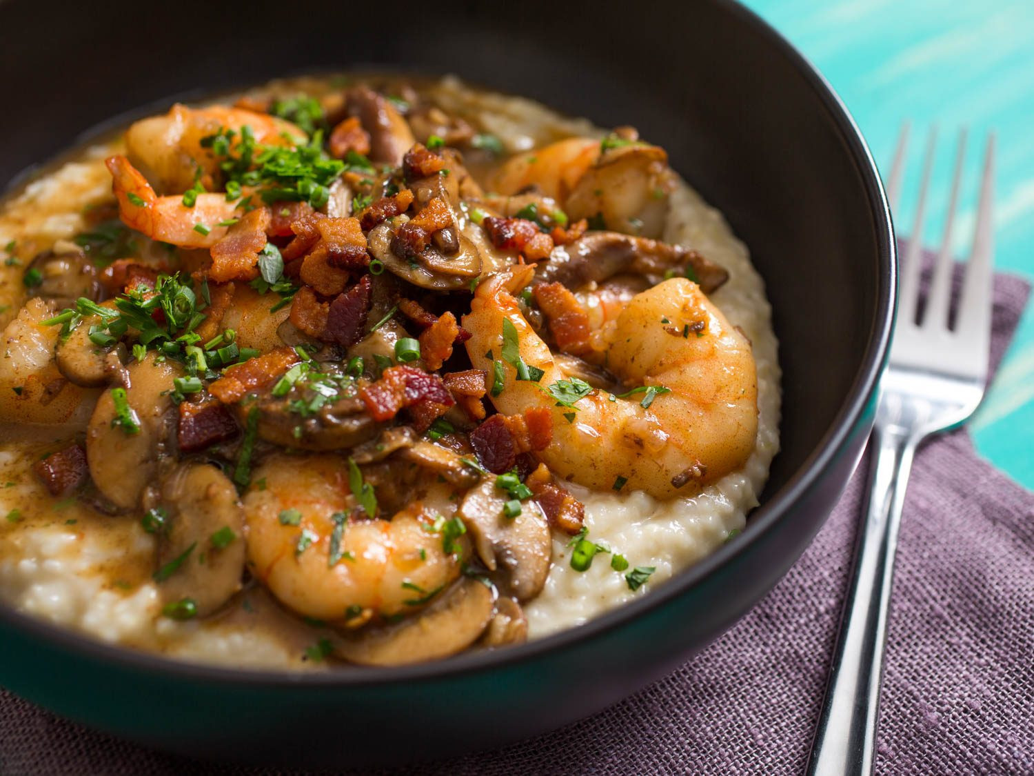 Recipes For Shrimp And Grits
 Shrimp and Gruyère Cheese Grits With Bacon and Mushrooms