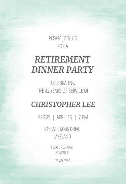 Retirement Party Program Ideas
 Refined Finish Retirement & Farewell Party Invitation